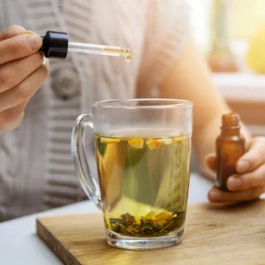 Sipping herbal tea